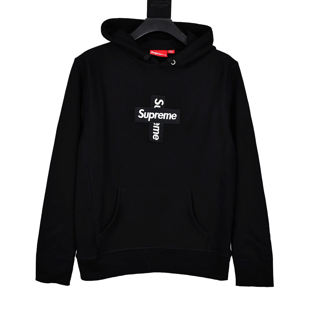 FW20 Week 15 Cross Box Logo HoodedSweatshirt クロス刺繍フード付きフリーススウェットシャツ