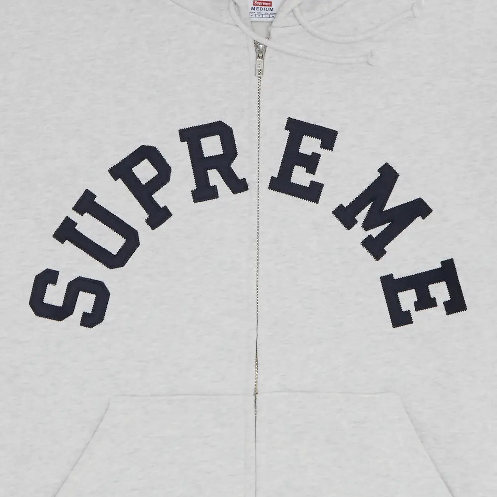 Supreme x Champion ジップアップ・フード付きスウェットシャツ「アッシュグレー」