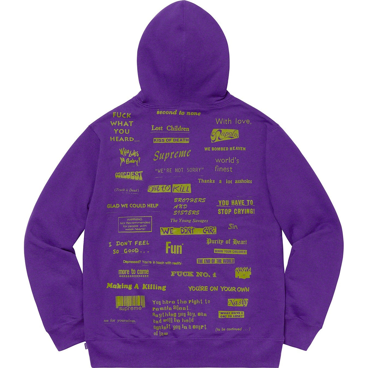 Supreme® 19FW Stop Crying フード付きスウェットシャツ