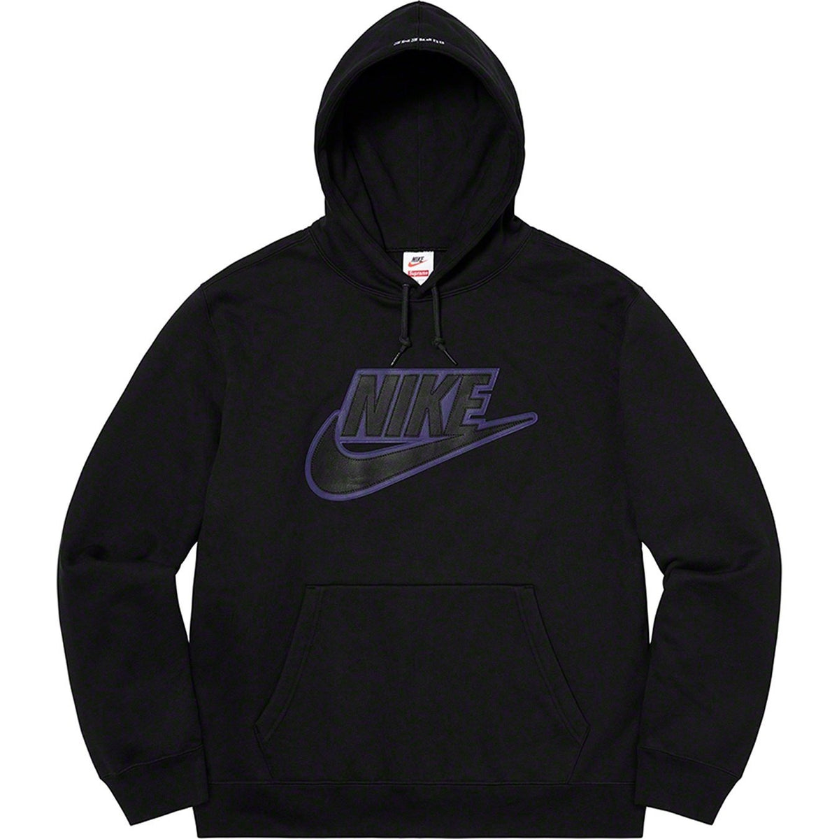 Supreme®/Nike® 19FW レザーアップリケ フード付きスウェットシャツ
