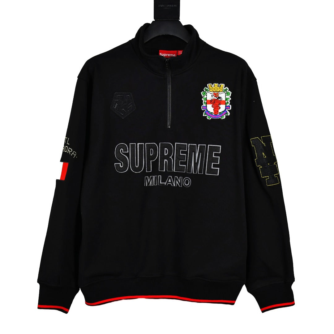 Supreme 22FW Milano Half Zip Pulll ACミラン限定 ハーフジップ プルオーバー スウェットシャツ