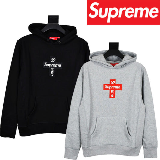 FW20 Week 15 Cross Box Logo HoodedSweatshirt クロス刺繍フード付きフリーススウェットシャツ
