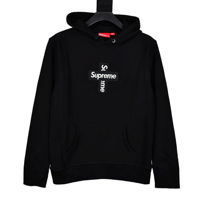FW20 Week 15 Cross Box Logo HoodedSweatshirt クロス刺繍フード付きフリーススウェットシャツ