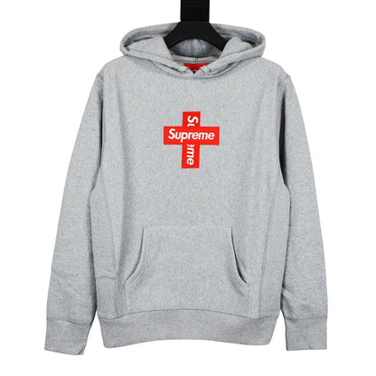 FW20 Week 15 Cross Box Logo HoodedSweatshirt クロス刺繍フード付きフリーススウェットシャツ