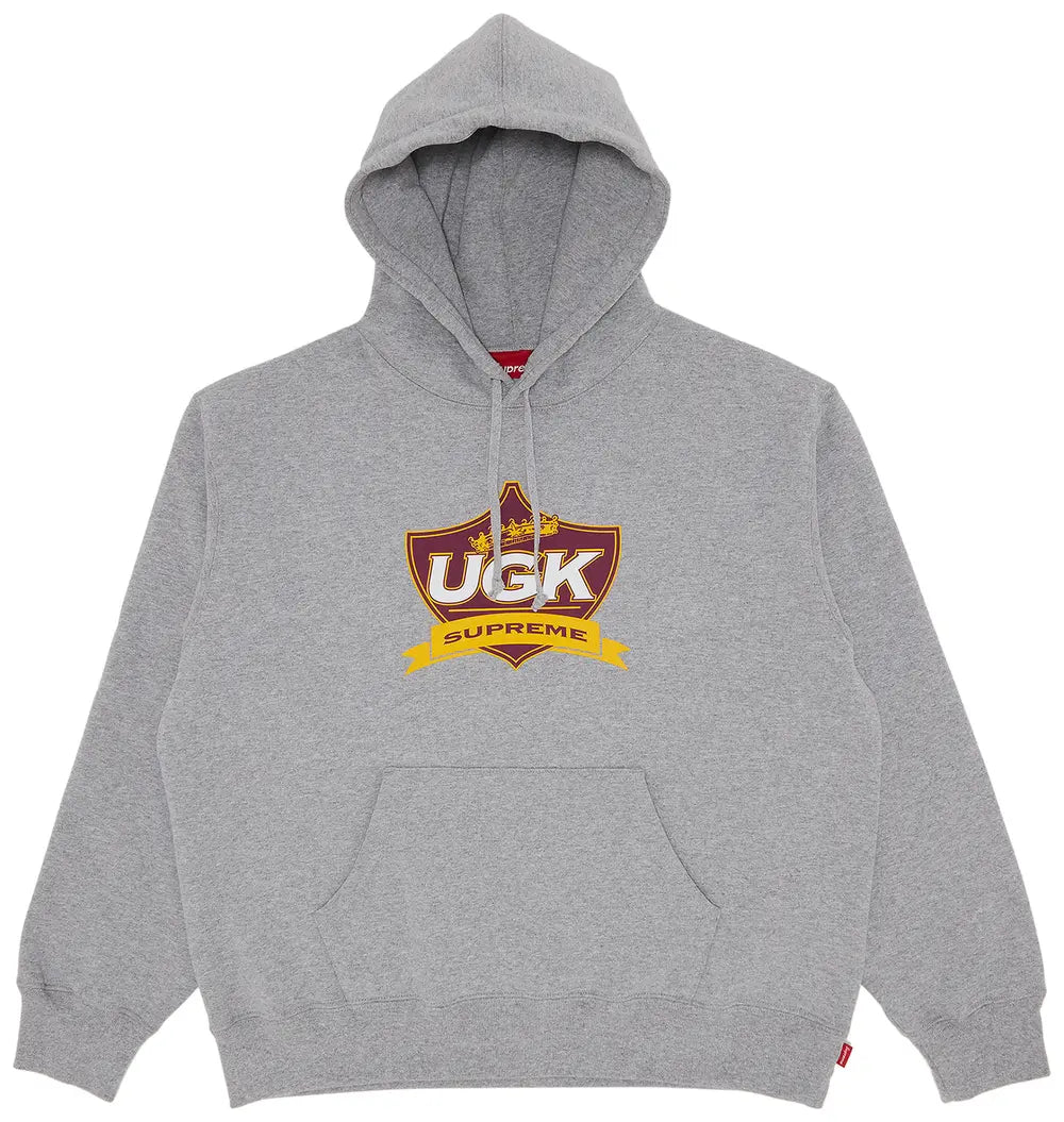 Supreme UGK フード付きスウェットシャツ「ヘザーグレー」