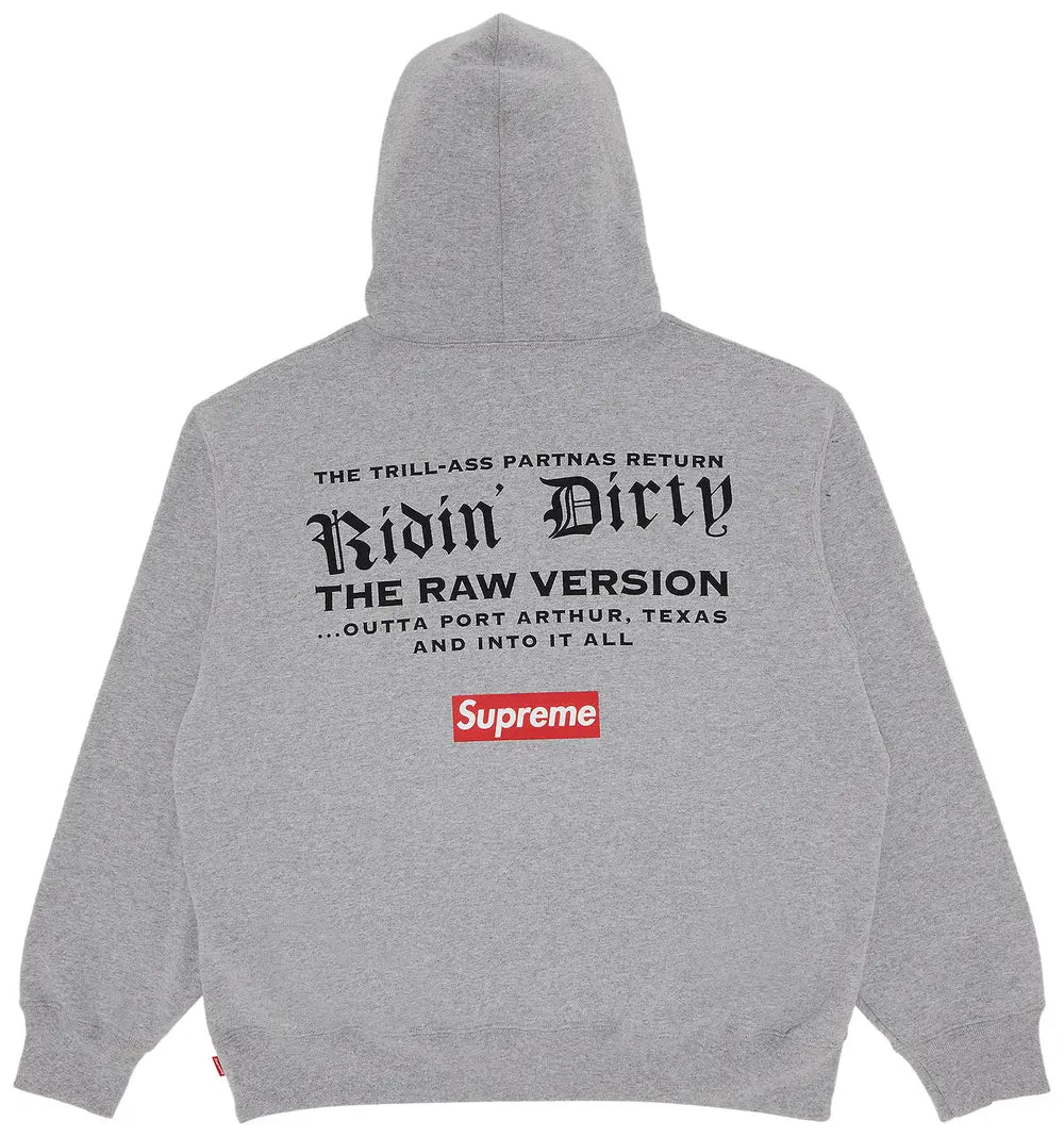 Supreme UGK フード付きスウェットシャツ「ヘザーグレー」