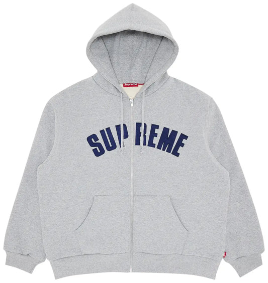 Supreme Arc Thermal Zip Up Hooded Sweatshirt 'Heather Grey'