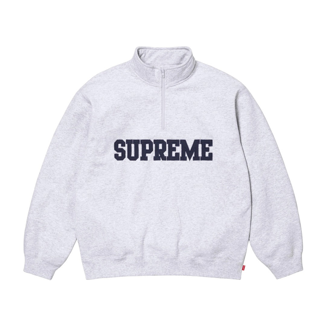 Supreme 24FW カレッジ ハーフ ジップ プルオーバー レターロゴ ハーフジップ スウェットシャツ