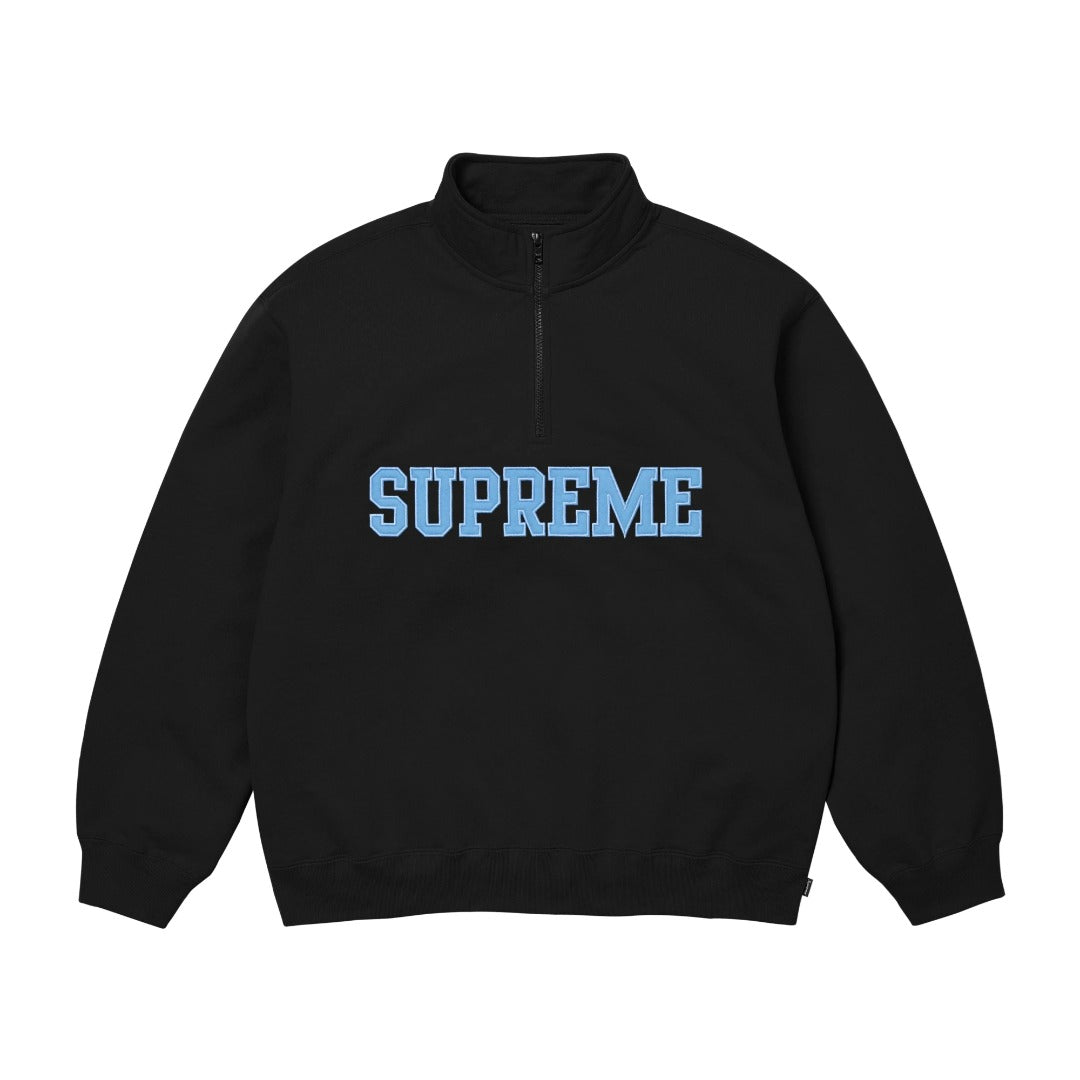 Supreme 24FW カレッジ ハーフ ジップ プルオーバー レターロゴ ハーフジップ スウェットシャツ