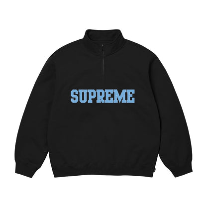 Supreme 24FW カレッジ ハーフ ジップ プルオーバー レターロゴ ハーフジップ スウェットシャツ
