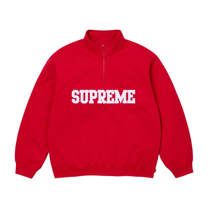 Supreme 24FW カレッジ ハーフ ジップ プルオーバー レターロゴ ハーフジップ スウェットシャツ