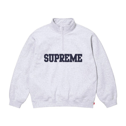 Supreme 24FW カレッジ ハーフ ジップ プルオーバー レターロゴ ハーフジップ スウェットシャツ