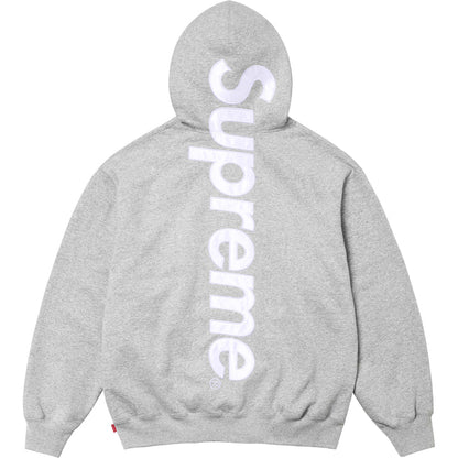 SUPREME サテンアップリケ フード付きスウェットシャツ