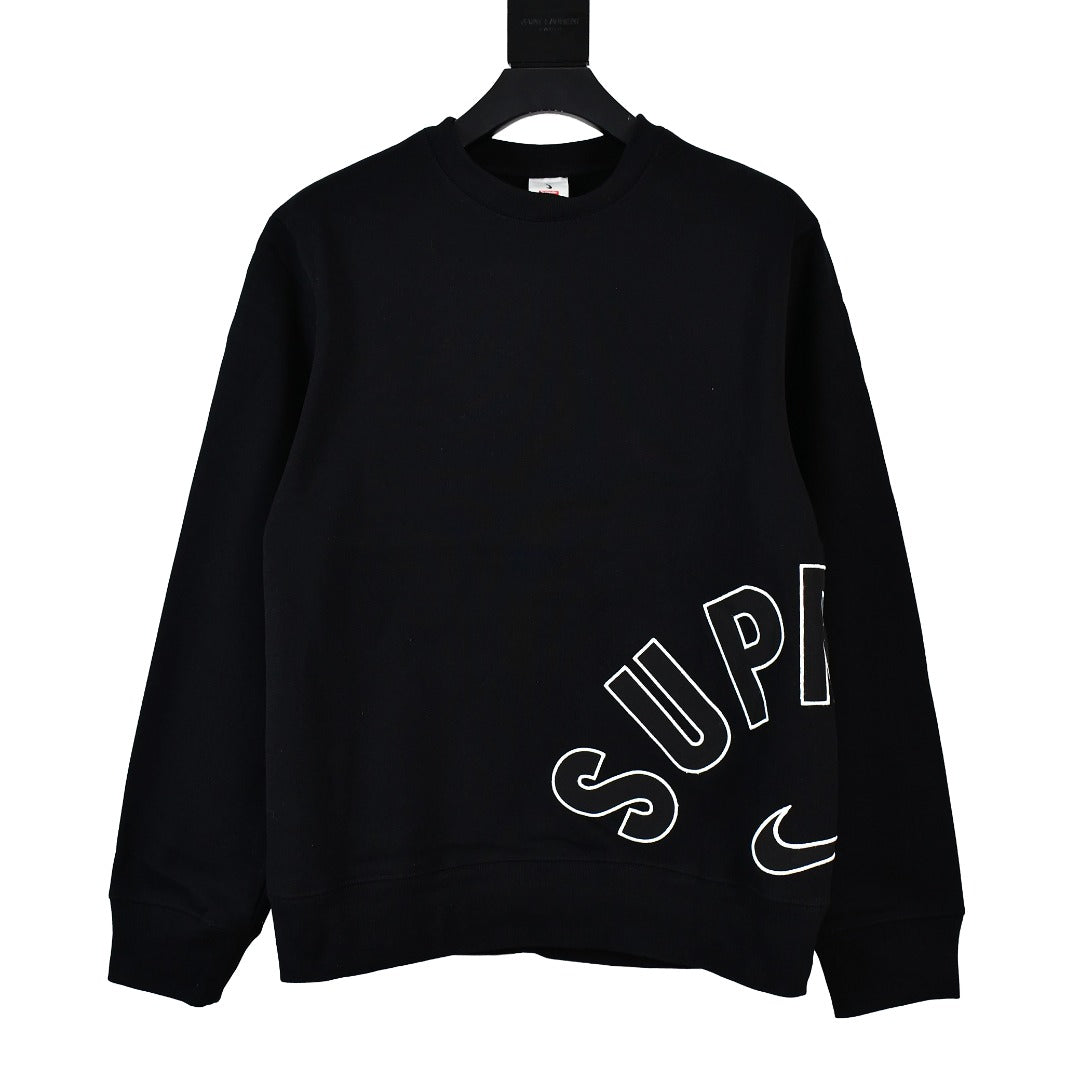 Arc Crewneck 共同ブランド刺繍入りフリース クルーネック スウェットシャツ