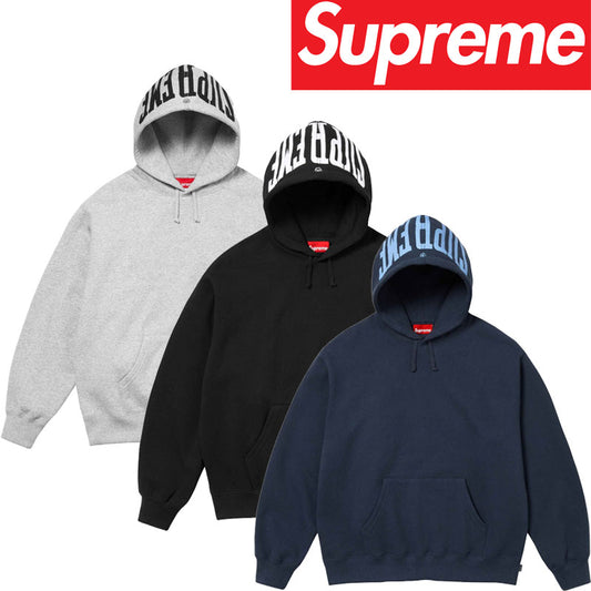 Supreme 24FW WARM Up HoodedSweatshirt ハットプリント フード付きスウェットシャツ