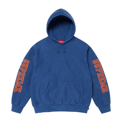 Supreme 24FW カレッジスリーブ フード付きレタープリントスウェットシャツ
