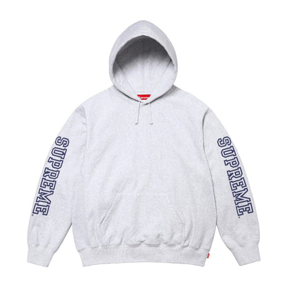 Supreme 24FW カレッジスリーブ フード付きレタープリントスウェットシャツ