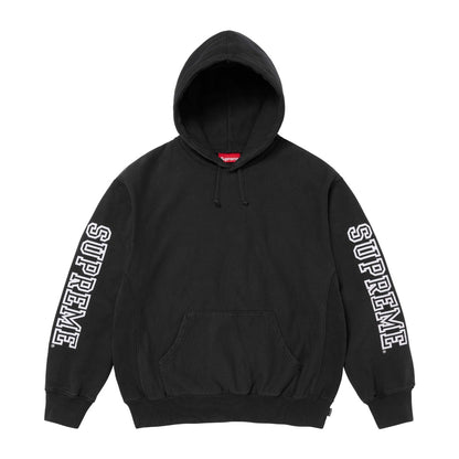 Supreme 24FW カレッジスリーブ フード付きレタープリントスウェットシャツ