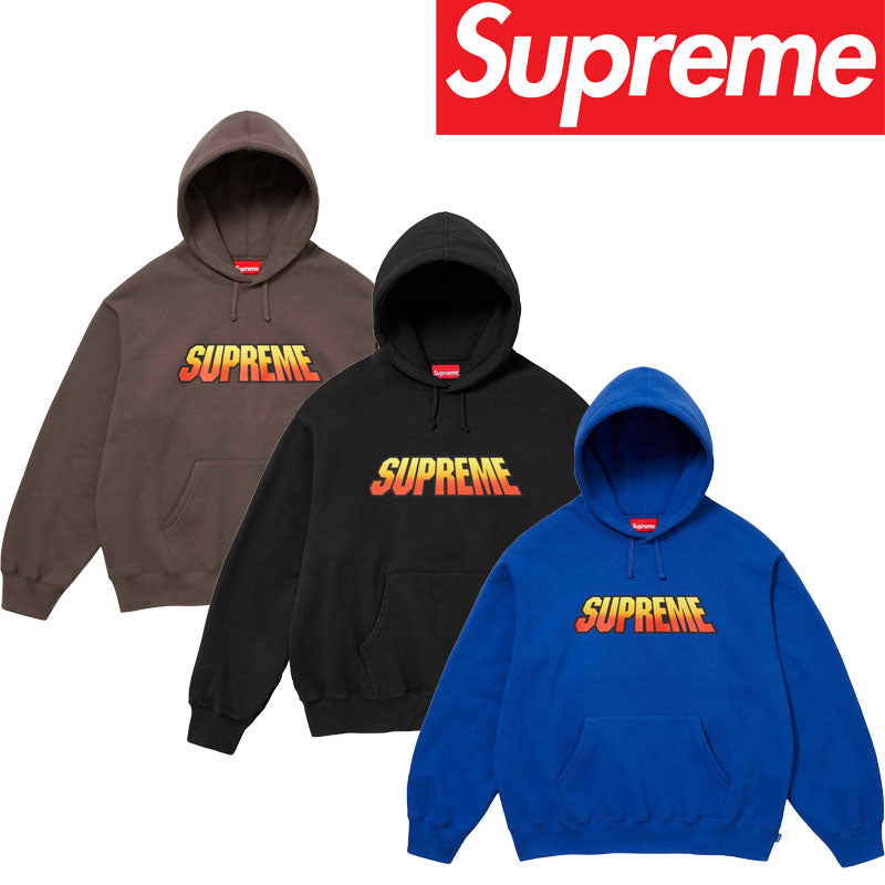 24FW GRADIENT HOODED グラデーションロゴプリント フーデッド スウェットシャツ