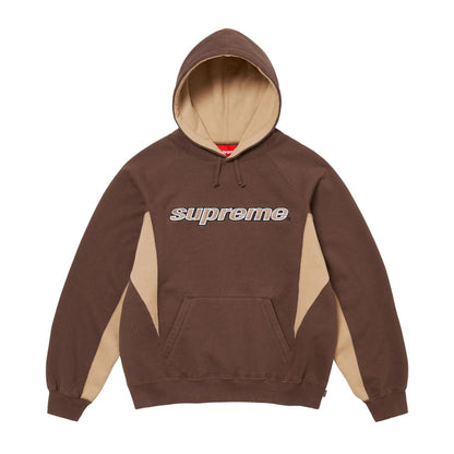 Supreme 24fw DIYISION HOODED パッチワーク刺繍ロゴスウェットシャツ