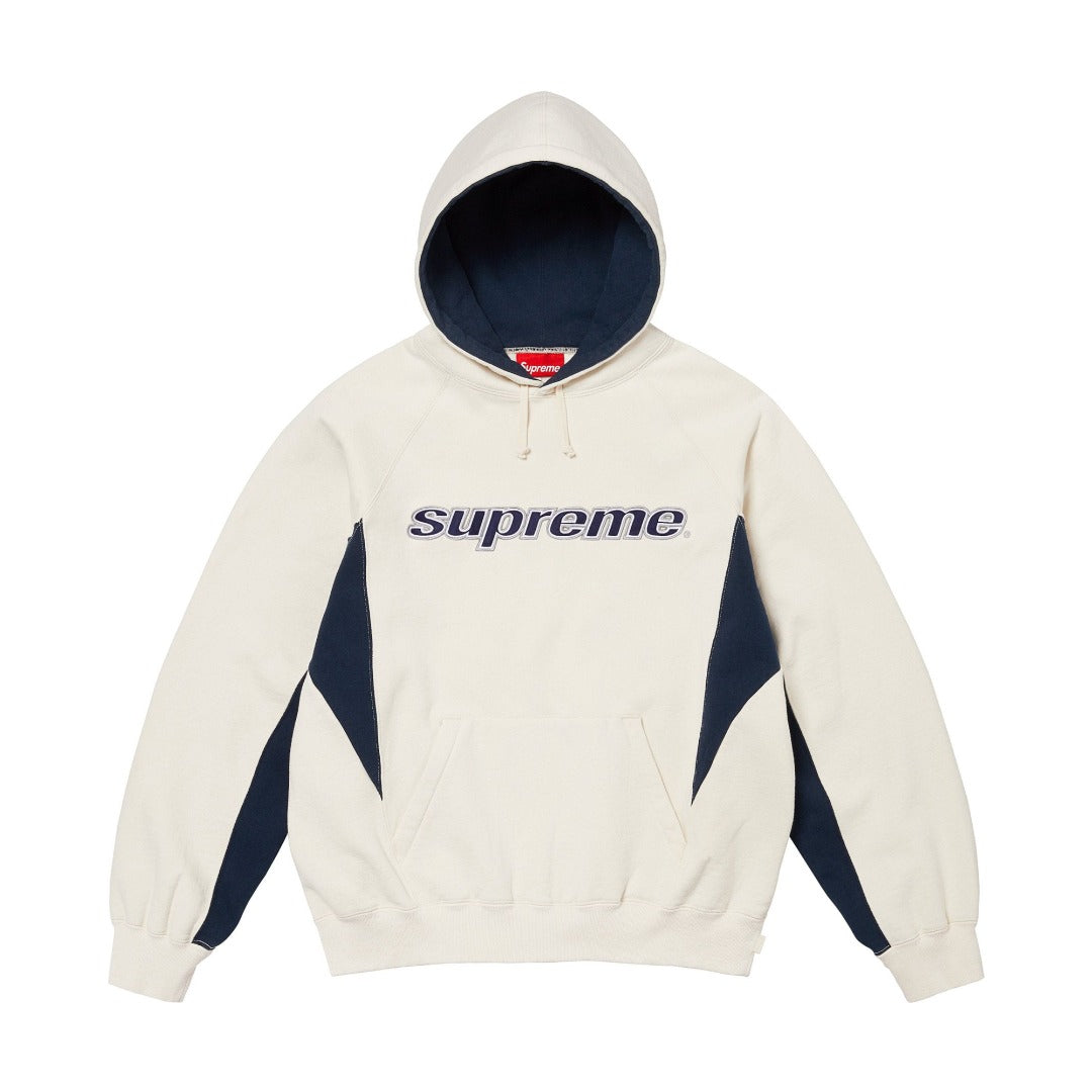 Supreme 24fw DIYISION HOODED パッチワーク刺繍ロゴスウェットシャツ