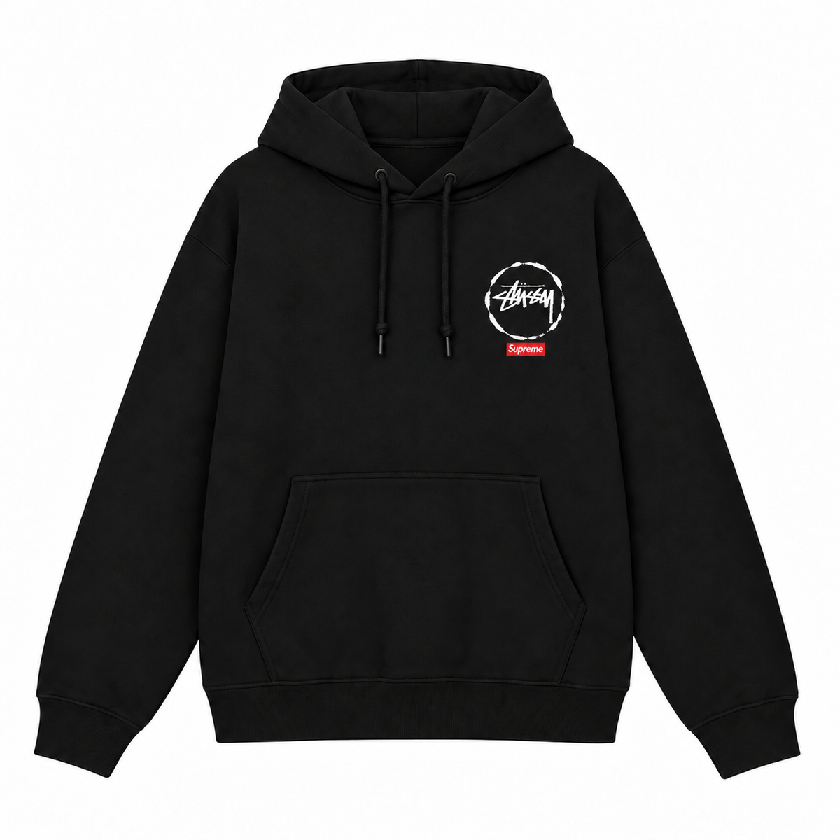 Supreme × Stussy スプリットボックス バックプリントパーカー