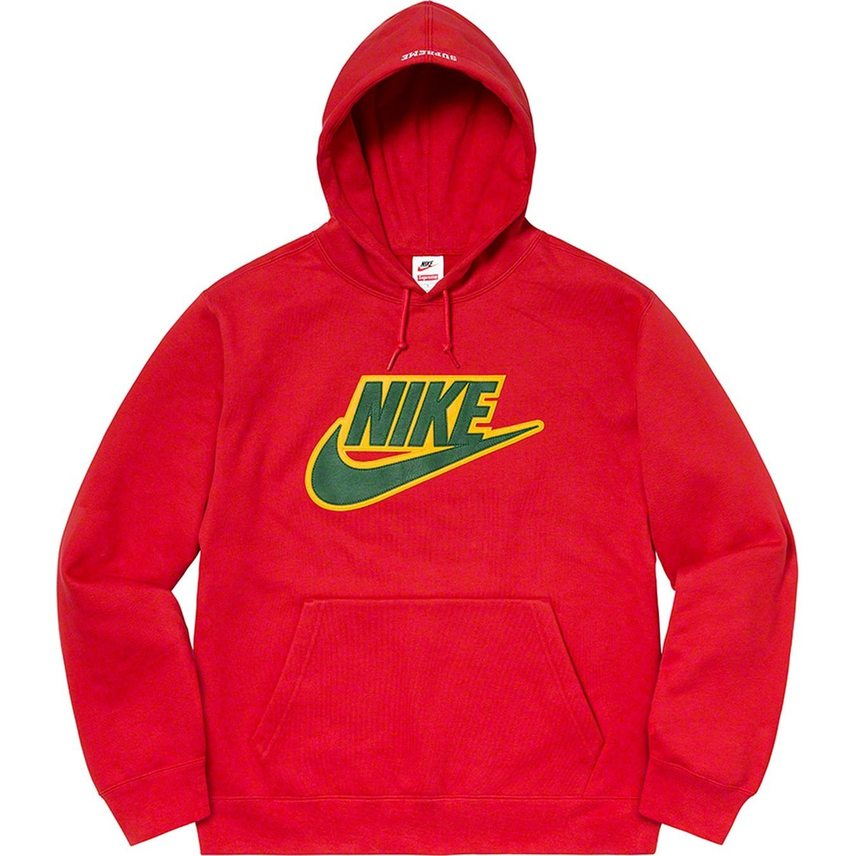 Supreme®/Nike® 19FW レザーアップリケ フード付きスウェットシャツ