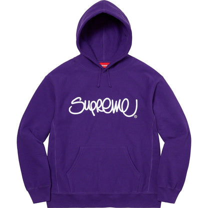 Supreme 22FW Raised Handstyle Hooded Sweatshirt