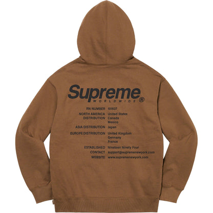 Supreme 23FW Worldwide Hooded Sweatshirt