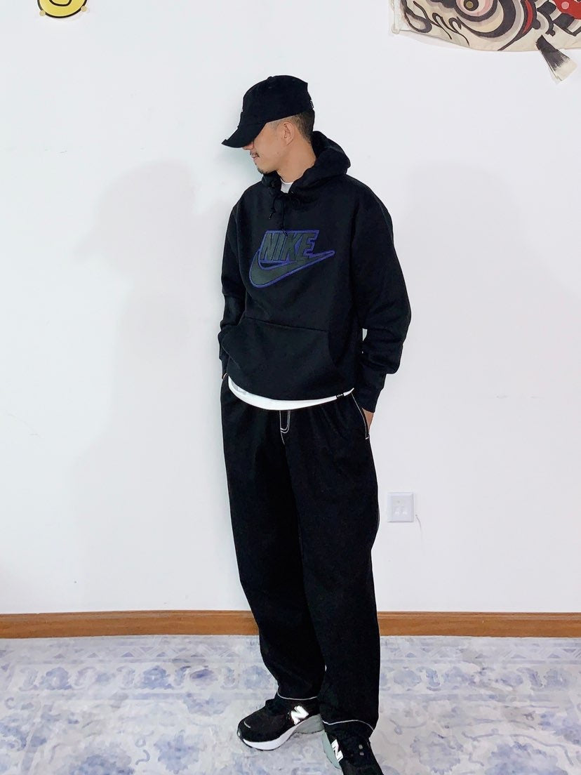 Supreme®/Nike® 19FW レザーアップリケ フード付きスウェットシャツ
