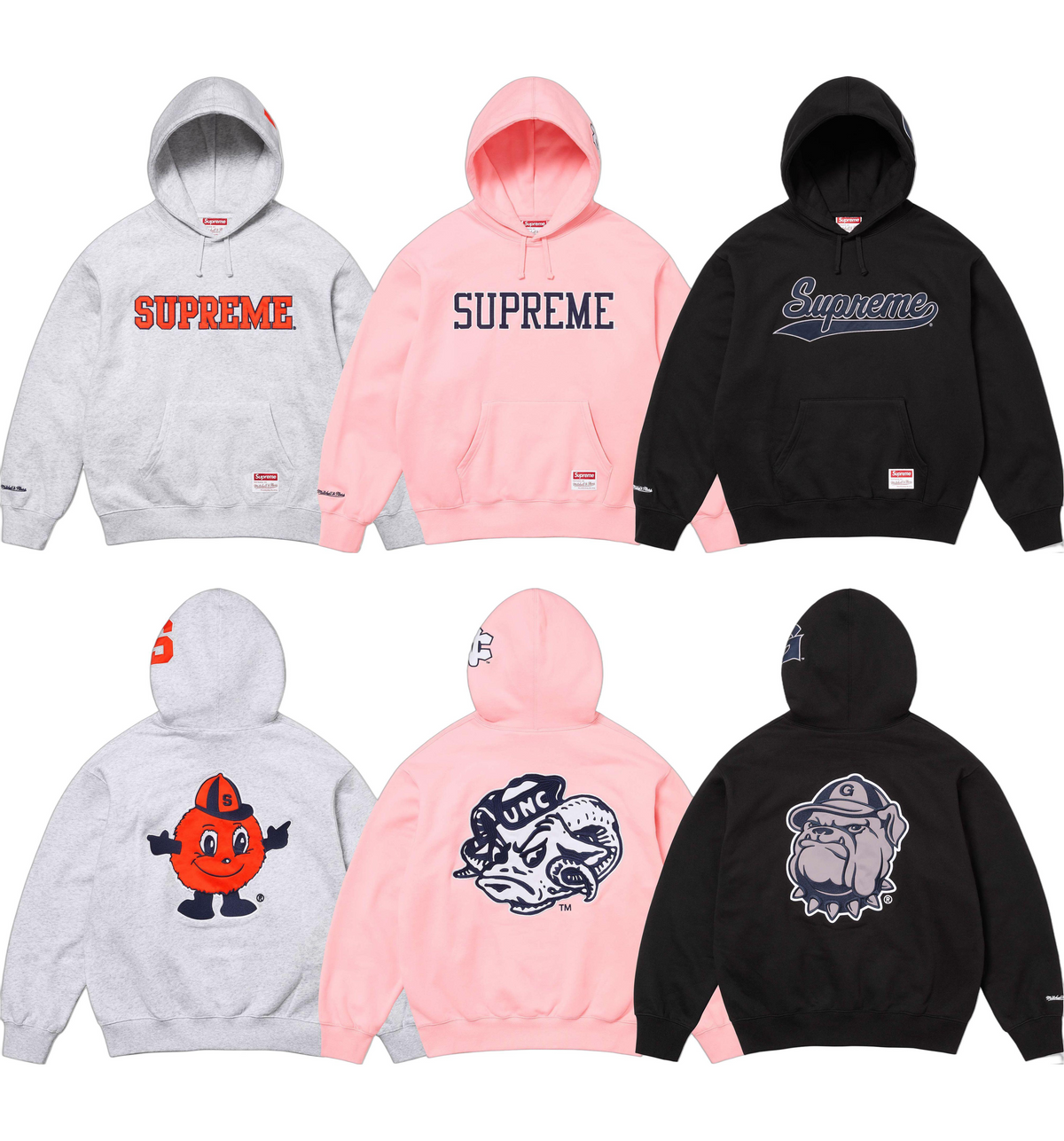 Supreme®/Mitchell & Ness® NCAA フード付きスウェットシャツ