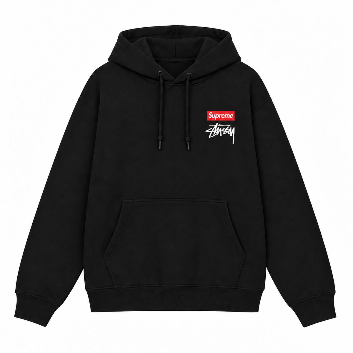 Supreme × Stussy チェッカーボード バックプリントパーカー