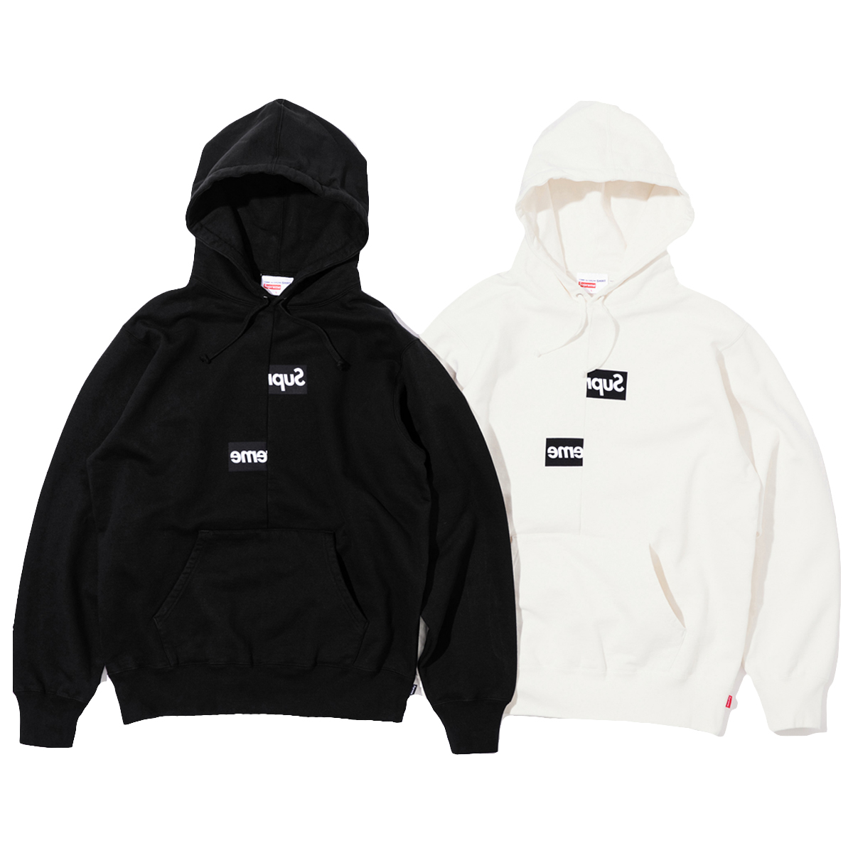 Supreme®/Comme des Garçons SHIRT® スプリットボックスロゴ フード付きスウェットシャツ