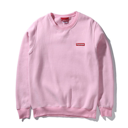 Supreme (シュプリーム) 15FW スモールボックスピキュークルーネック スウェットシャツ(Small Box Pique Crewneck Sweatshirt) ピンク