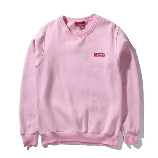 Supreme (シュプリーム) 15FW スモールボックスピキュークルーネック スウェットシャツ(Small Box Pique Crewneck Sweatshirt) ピンク