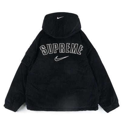 Supreme / Nike Arc コーデュロイ フーデッドジャケット "ブラック"（SUP-SS22-823）