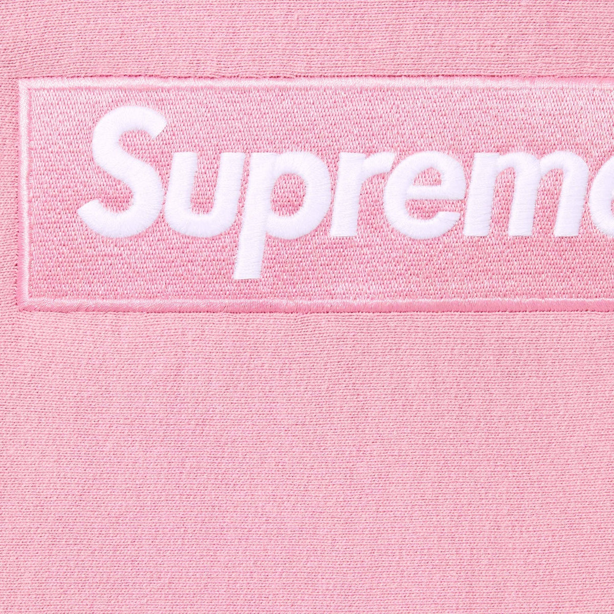 【Supreme】2024年最新作、スクエアロゴフード付きスウェットシャツ ピンク