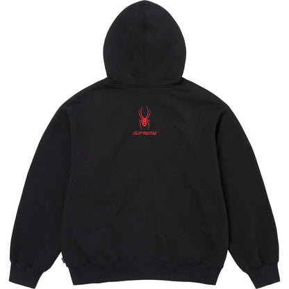 Supreme/スパイダー ジッパー フード スウェットシャツ ‘ブラック’