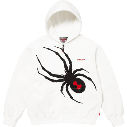 Supreme/スパイダー ジッパー フード スウェットシャツ ‘ホワイト’
