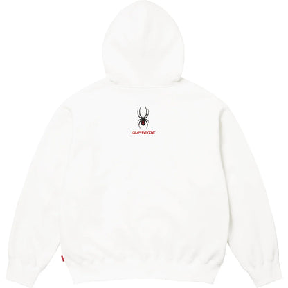 Supreme/スパイダー ジッパー フード スウェットシャツ ‘ホワイト’