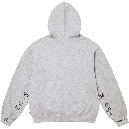 Supreme 25FW IDGAF' Zip Up Hooded Sweatshirt