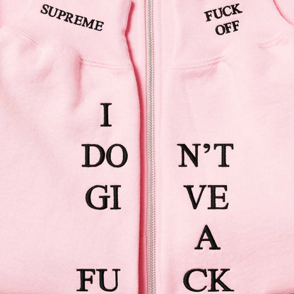 Supreme 25FW IDGAF' Zip Up Hooded Sweatshirt