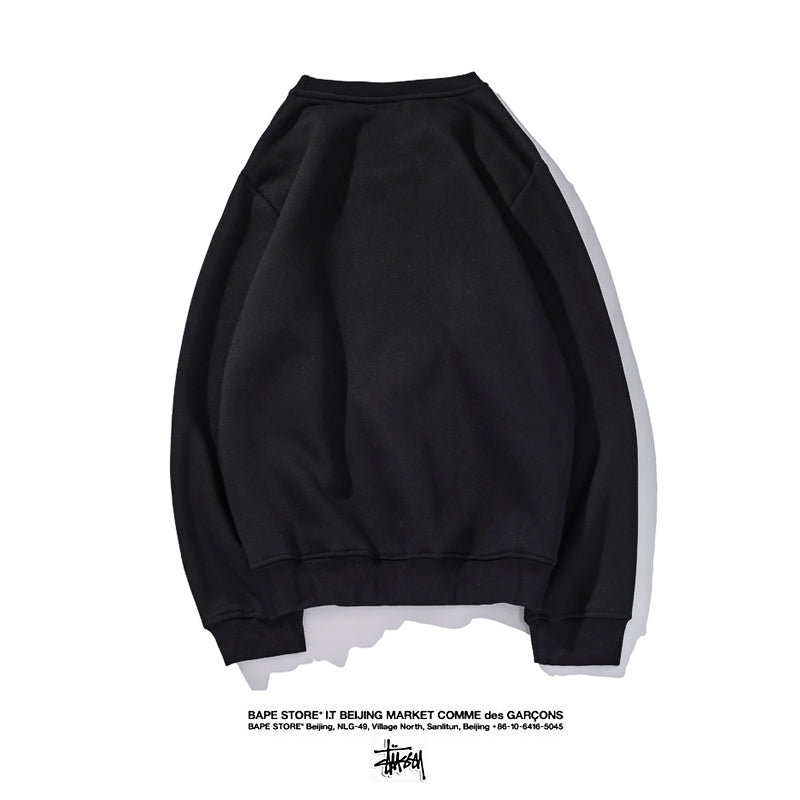 Supreme × Stussy ロゴ クルーネック パーカー 2色