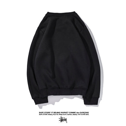Supreme × Stussy ロゴ クルーネック パーカー 2色