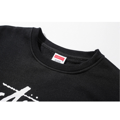 Supreme × Stussy ロゴ クルーネック パーカー 2色