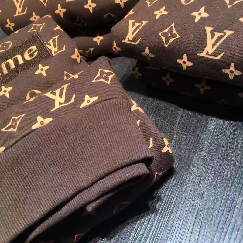 大人気ブランド Supreme X Louis Vuitton パーカー コーヒー